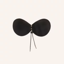 Tie Front Sticky Bra - Black