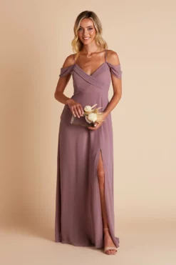 Spence Convertible Dress - Dark Mauve -US Skirt Sales 2024 BIRDY GREY SPENCE CONVERTIBLE SLIT BRIDESMAID DARK MAUVE 02