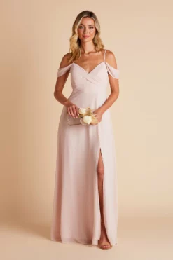 Spence Convertible Dress - Pale Blush -US Skirt Sales 2024 BIRDY GREY SPENCE CONVERTIBLE SLIT BRIDESMAID DRESS PALE BLUSH 01