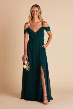 Spence Convertible Dress - Emerald -US Skirt Sales 2024 BIRDY GREY SPENCE CONVERTIBLE SLIT BRIDESMAID EMERALD 05