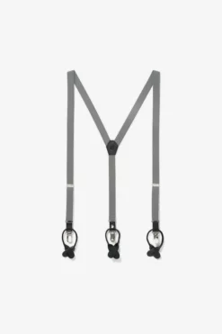 Classic Suspenders By Suitshop - Grey