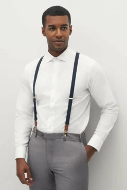Classic Suspenders By Suitshop - Navy
