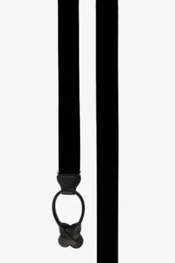 Grosgrain Suspenders By Suitshop - Black
