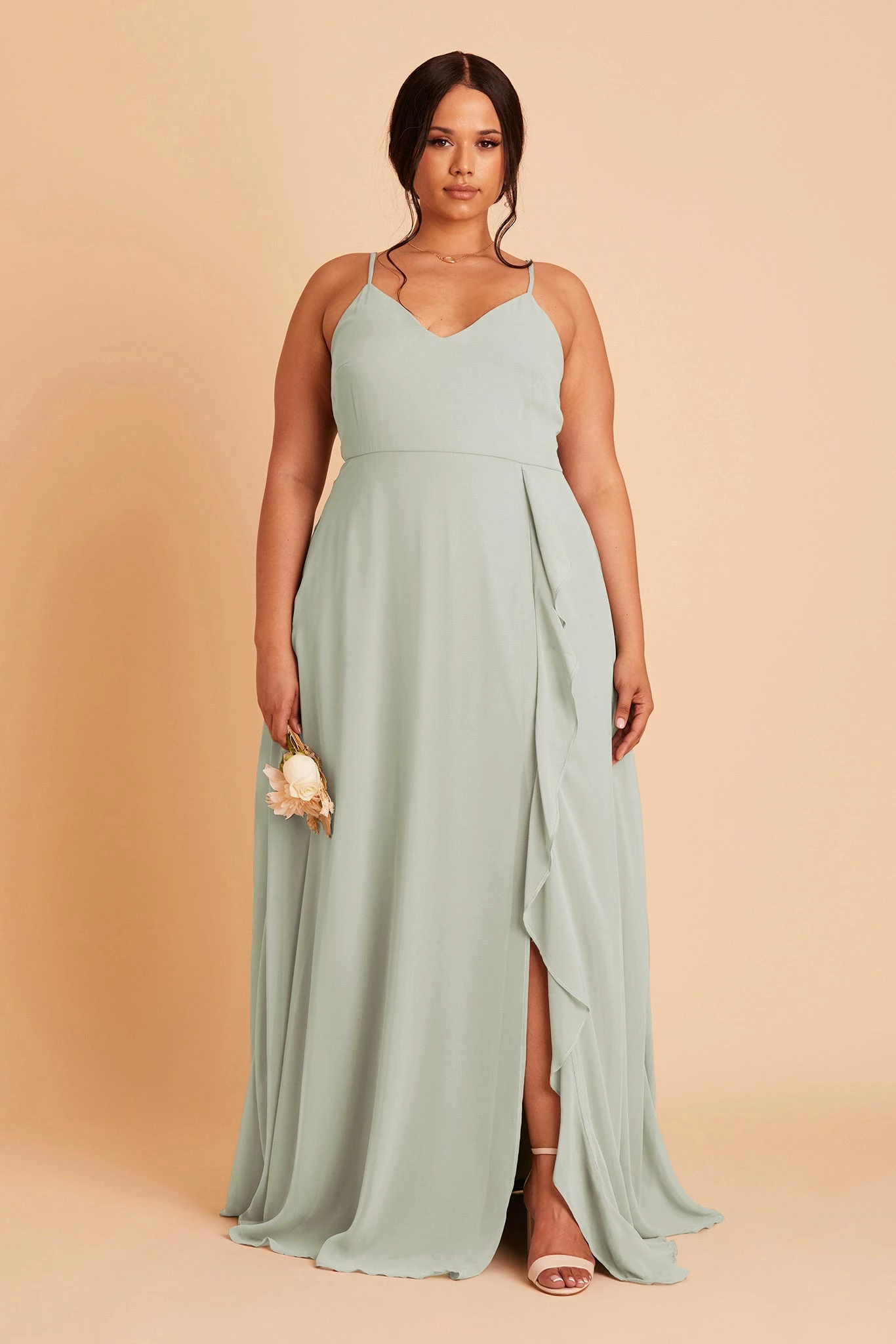 Theresa Chiffon Dress - Sage 15 Theresa Chiffon Dress - Sage - Image 15