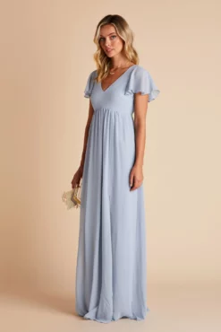 Hannah Empire Dress - Dusty Blue 7 Hannah Empire Dress - Dusty Blue -US Skirt Sales 2024 HANNAHEMPIRE DUSTYBLUE Side