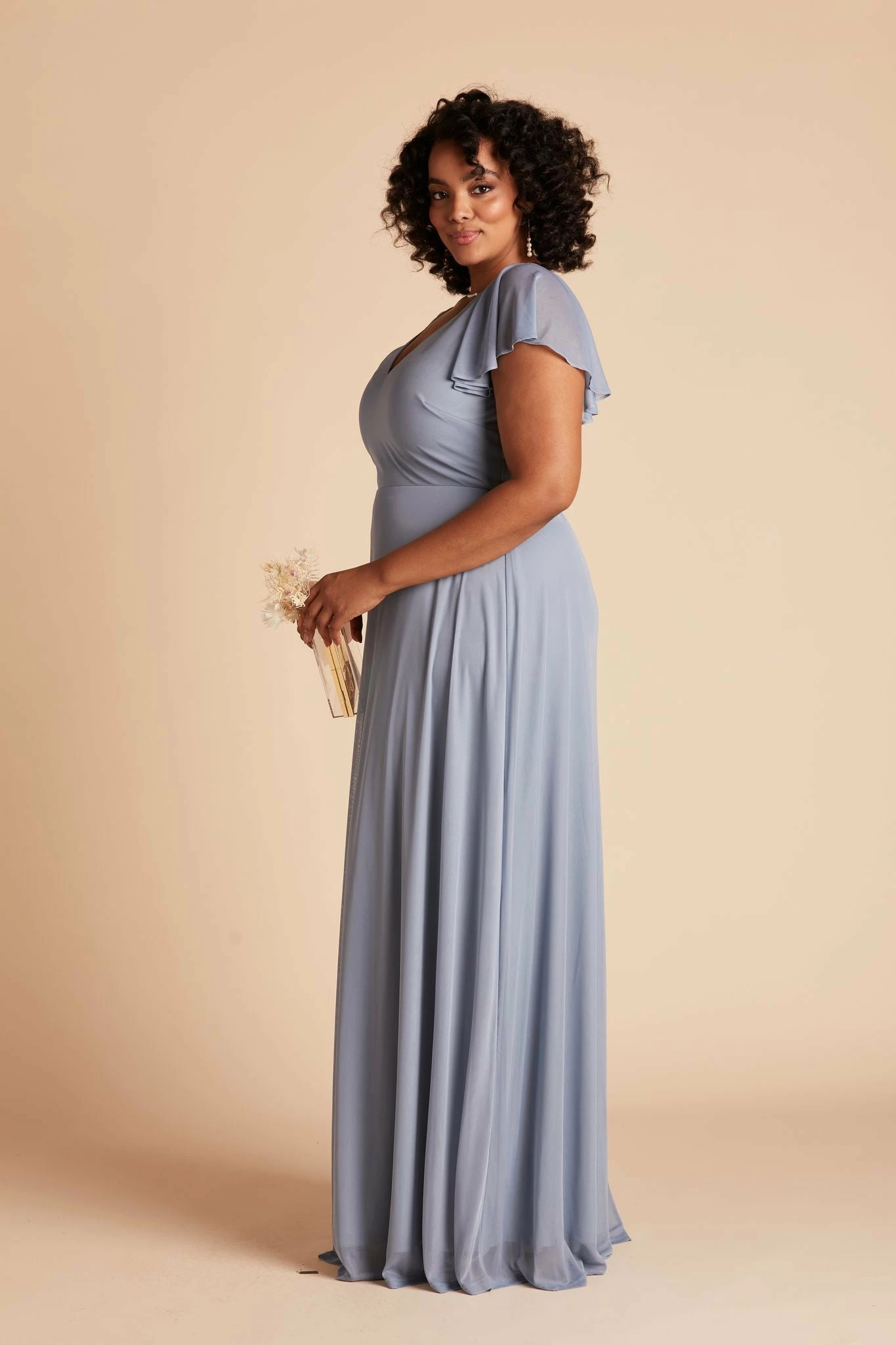 Hannah Empire Dress - Dusty Blue 5 Hannah Empire Dress - Dusty Blue - Image 5