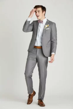 Textured Gray Suit By SuitShop