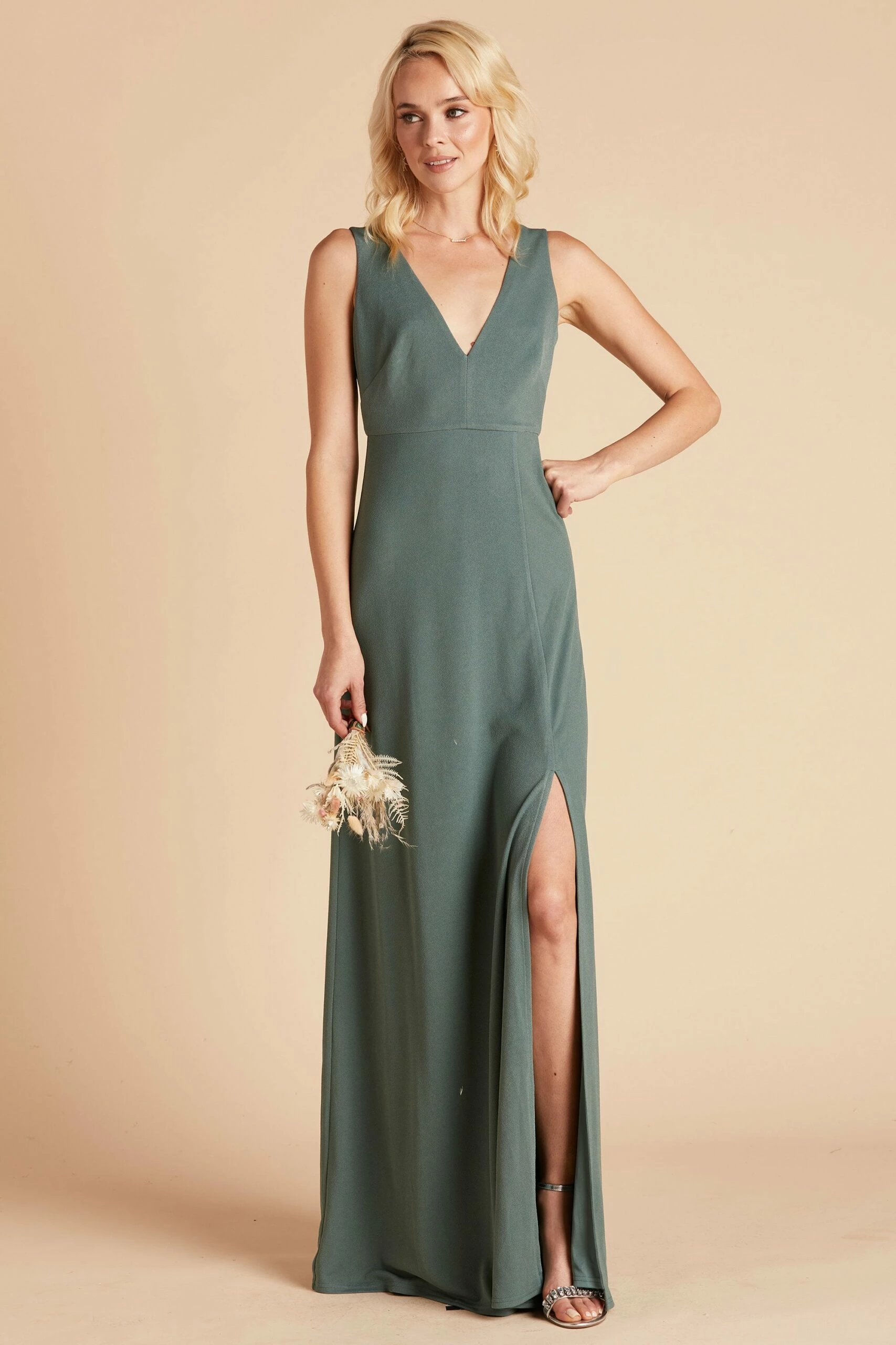 Shamin Crepe Dress - Sea Glass 4 Shamin Crepe Dress - Sea Glass - Image 4