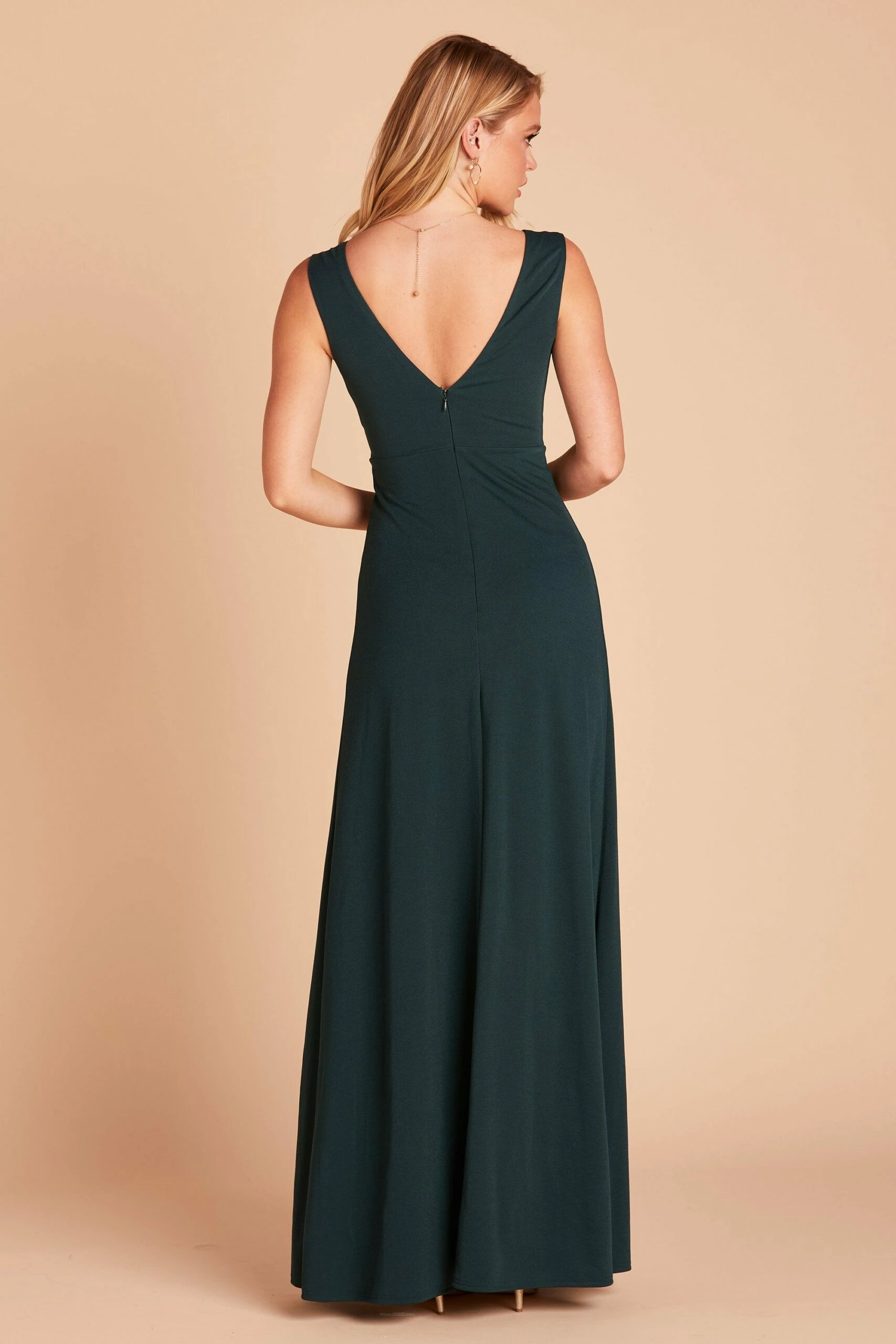 Shamin Crepe Dress - Emerald 7 Shamin Crepe Dress - Emerald - Image 7