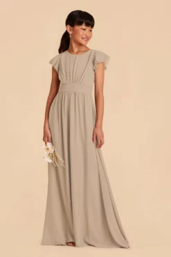 Celine Junior Dress - Almond 7 Celine Junior Dress - Almond -US Skirt Sales 2024 almond celine junior bridesmaid dress 03