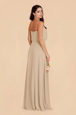 Gwennie Dress - Almond 19 Gwennie Dress - Almond -US Skirt Sales 2024 almond gwennie convertible slit bridesmaid dress 02