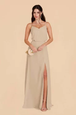 Gwennie Dress - Almond 17 Gwennie Dress - Almond -US Skirt Sales 2024 almond gwennie convertible slit bridesmaid dress 03