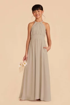 Sienna Junior Dress - Almond -US Skirt Sales 2024 almond sienna junior bridesmaid dress 03