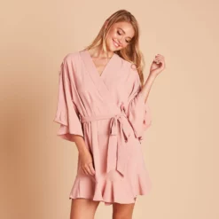 Kenny Ruffle Robe - Dusty Rose -US Skirt Sales 2024 b23260188361809a7657dd6e25d6d3ec
