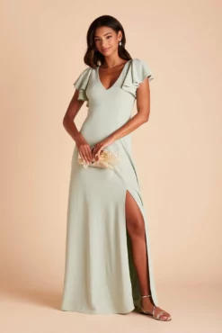 Hannah Crepe Dress - Sage -US Skirt Sales 2024 b25a308de73b11fb1e260991e7c50535