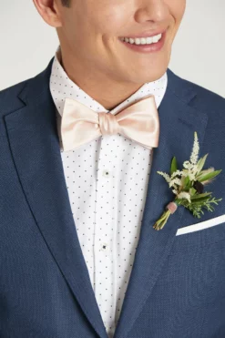 Daniel Bow Tie - Pale Blush Sateen