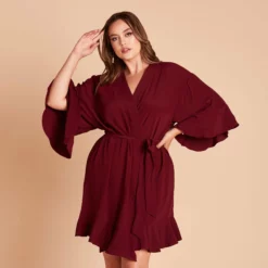 Kenny Ruffle Robe - Cabernet -US Skirt Sales 2024 bb2ec58f0b8f356bd2aefe238eb96978