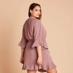 Kenny Ruffle Robe - Dark Mauve -US Skirt Sales 2024 bb6ae8cf5e4f00406c4328c55801a72f
