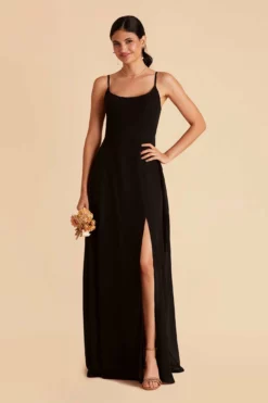 Amy Chiffon Dress - Black