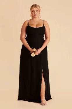 Amy Chiffon Dress - Black -US Skirt Sales 2024 black amy plus size bridesmaid dress 03 1cb8165f 77c4 47b7 9628 c91556ec4279