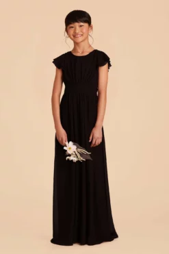 Celine Junior Dress - Black 6 Celine Junior Dress - Black -US Skirt Sales 2024 black celine junior bridesmaid dress 01