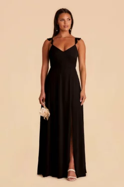 Doris Chiffon Dress - Black 9 Doris Chiffon Dress - Black -US Skirt Sales 2024 black doris bridesmaid dress 02