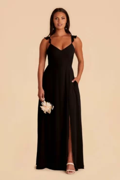 Doris Chiffon Dress - Black 8 Doris Chiffon Dress - Black -US Skirt Sales 2024 black doris bridesmaid dress 03