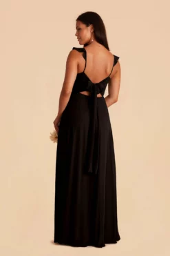 Doris Chiffon Dress - Black 10 Doris Chiffon Dress - Black -US Skirt Sales 2024 black doris bridesmaid dress 04