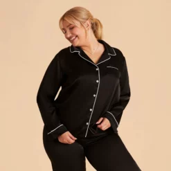 Jonny Long Sleeves And Pants Satin PJ Set - Black 29 Jonny Long Sleeves And Pants Satin PJ Set - Black -US Skirt Sales 2024 black jonny plus size satin long sleeve pajama top bridesmaid pajamas 01 8f6e7fec 39d6 415b 9cb0 f188eb4f89aa