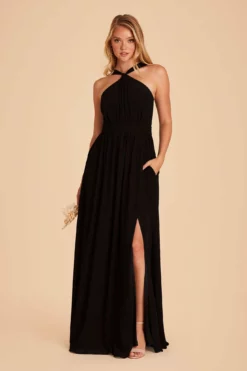 Kiko Chiffon Dress - Black