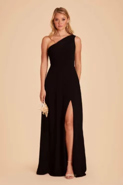 Kira Dress - Black -US Skirt Sales 2024 black kira slit bridesmaid dress 03