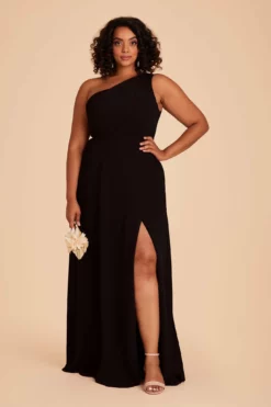 Kira Dress - Black -US Skirt Sales 2024 black kira slit plus size bridesmaid dress 01 7f8fd1cd 7c01 4817 8e02 906b15c5045b