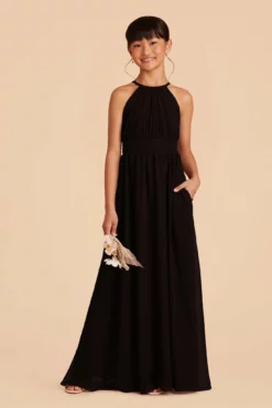 Sienna Junior Dress - Black -US Skirt Sales 2024 black sienna junior bridesmaid dress 02