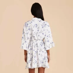 Kenny Floral Ruffle Robe - Blue Le Fleur 15 Kenny Floral Ruffle Robe - Blue Le Fleur -US Skirt Sales 2024 blue le fleur kenny floral ruffle bridesmaid robe 05