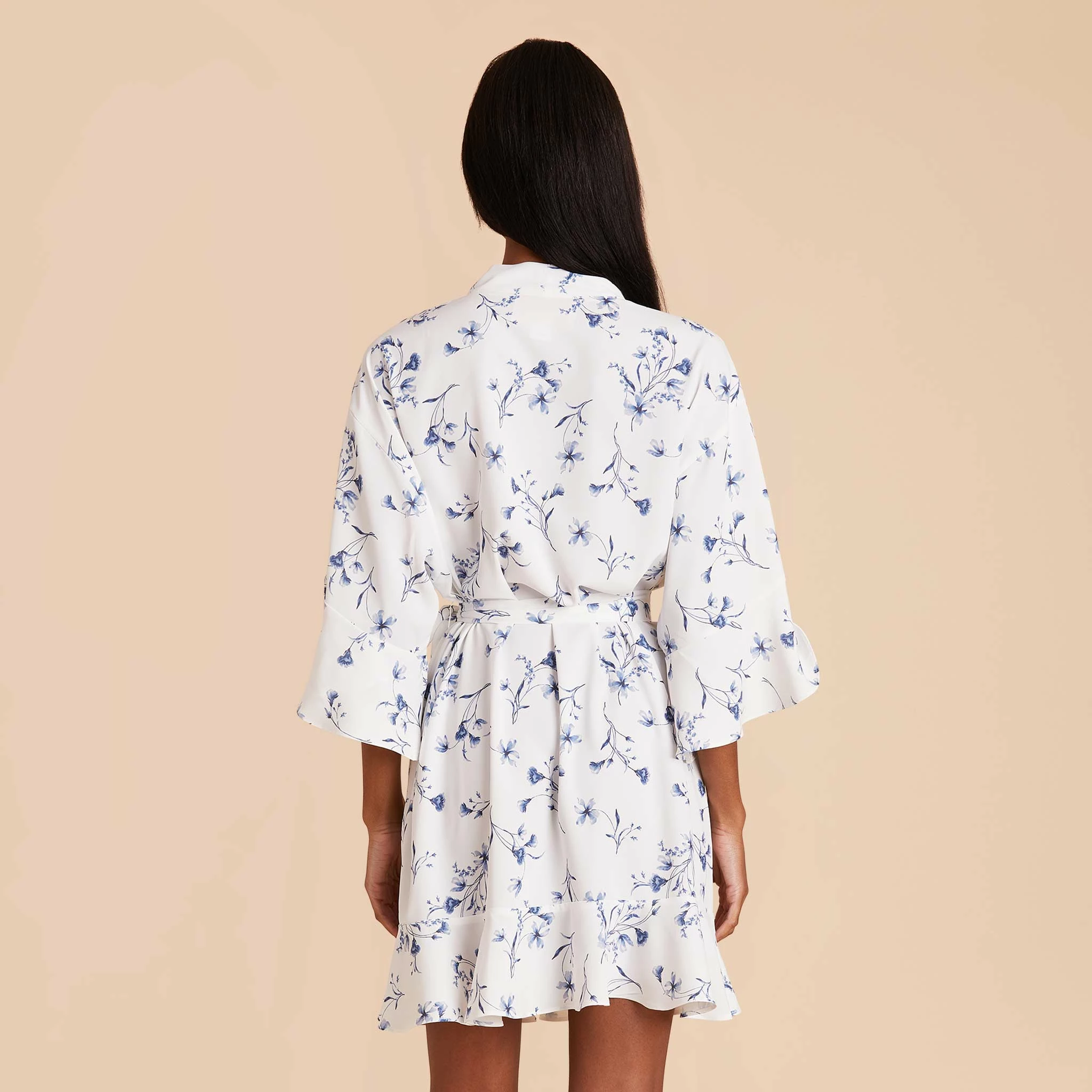 Kenny Floral Ruffle Robe - Blue Le Fleur 8 Kenny Floral Ruffle Robe - Blue Le Fleur - Image 8