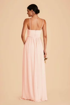 August Convertible Dress - Blush Pink 12 August Convertible Dress - Blush Pink -US Skirt Sales 2024 blush pink august convertible slit bridesmaid dress 04