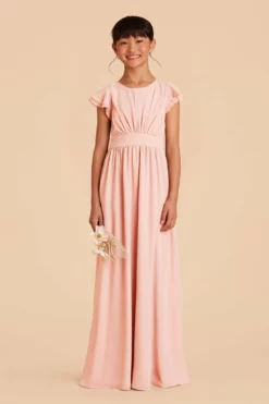 Celine Junior Dress - Blush Pink 6 Celine Junior Dress - Blush Pink -US Skirt Sales 2024 blush pink celine junior bridesmaid dress 01
