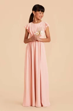 Celine Junior Dress - Blush Pink 7 Celine Junior Dress - Blush Pink -US Skirt Sales 2024 blush pink celine junior bridesmaid dress 03