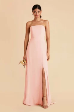 Chris Convertible Chiffon Dress - Blush Pink -US Skirt Sales 2024 blush pink chris convertible bridesmaid dress 04