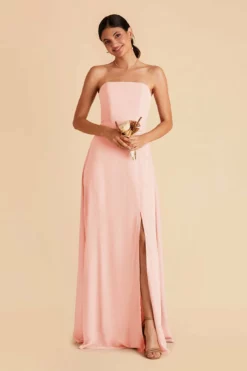 Chris Convertible Chiffon Dress - Blush Pink -US Skirt Sales 2024 blush pink chris convertible bridesmaid dress 05