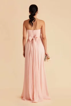 Grace Convertible Dress - Blush Pink -US Skirt Sales 2024 blush pink convertible slit bridesmaid dress 07