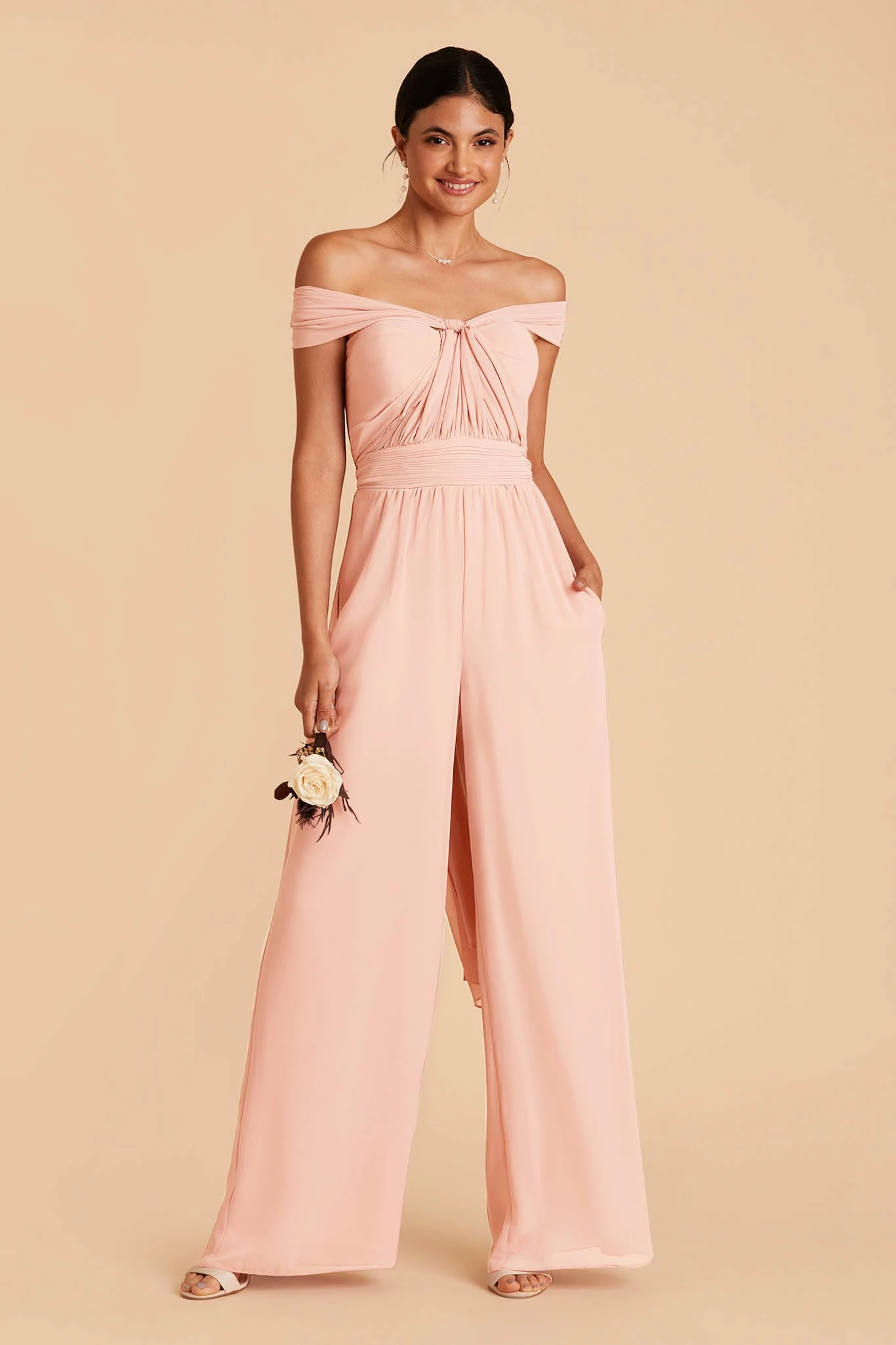 Gigi Convertible Jumpsuit - Blush Pink 3 Gigi Convertible Jumpsuit - Blush Pink - Image 3