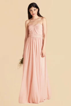 Grace Convertible Dress - Blush Pink -US Skirt Sales 2024 blush pink grace convertible bridesmaid dress 01