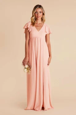 Hannah Empire Dress - Blush Pink -US Skirt Sales 2024 blush pink hannah bridesmaid dress 02