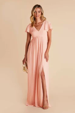 Hannah Empire Dress - Blush Pink -US Skirt Sales 2024 blush pink hannah bridesmaid dress 03