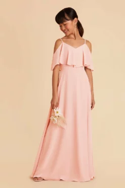 Janie Convertible Junior Dress - Blush Pink -US Skirt Sales 2024 blush pink janie convertible junior bridesmaid dress 05