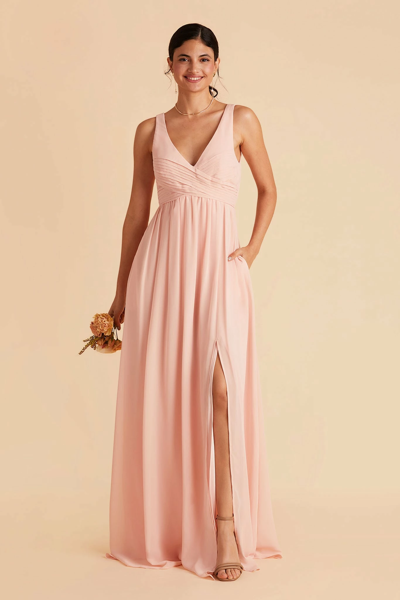 Laurie Empire Dress - Blush Pink 4 Laurie Empire Dress - Blush Pink - Image 4