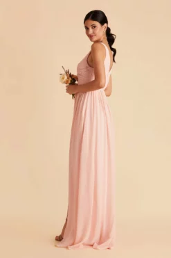 Laurie Empire Dress - Blush Pink 13 Laurie Empire Dress - Blush Pink -US Skirt Sales 2024 blush pink laurie slit bridesmaid dress 07
