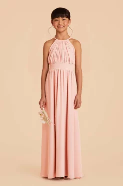 Sienna Junior Dress - Blush Pink -US Skirt Sales 2024 blush pink sienna junior bridesmaid dress 01