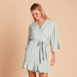 Kenny Ruffle Robe - Sage -US Skirt Sales 2024 c32ef690ec0465ba122defd9712a26b6